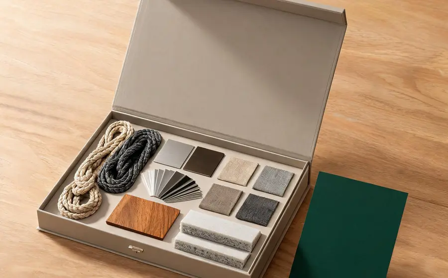 Outdoor furniture material sample kit