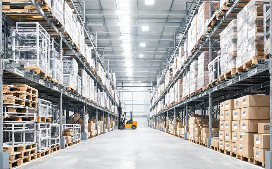 Outdoor furniture warehouse inventory and export pallets