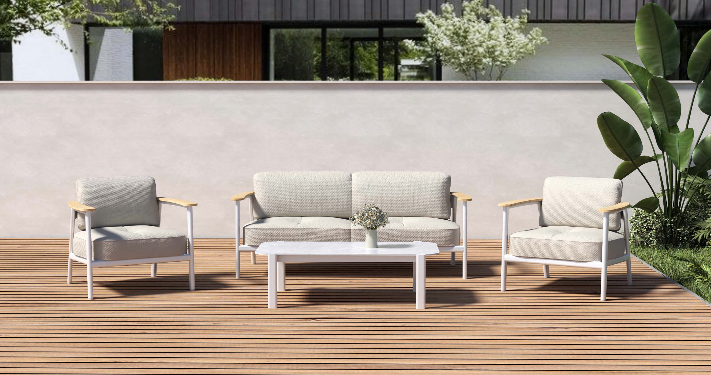 SV-N0002 Aluminum Outdoor Sofa Set