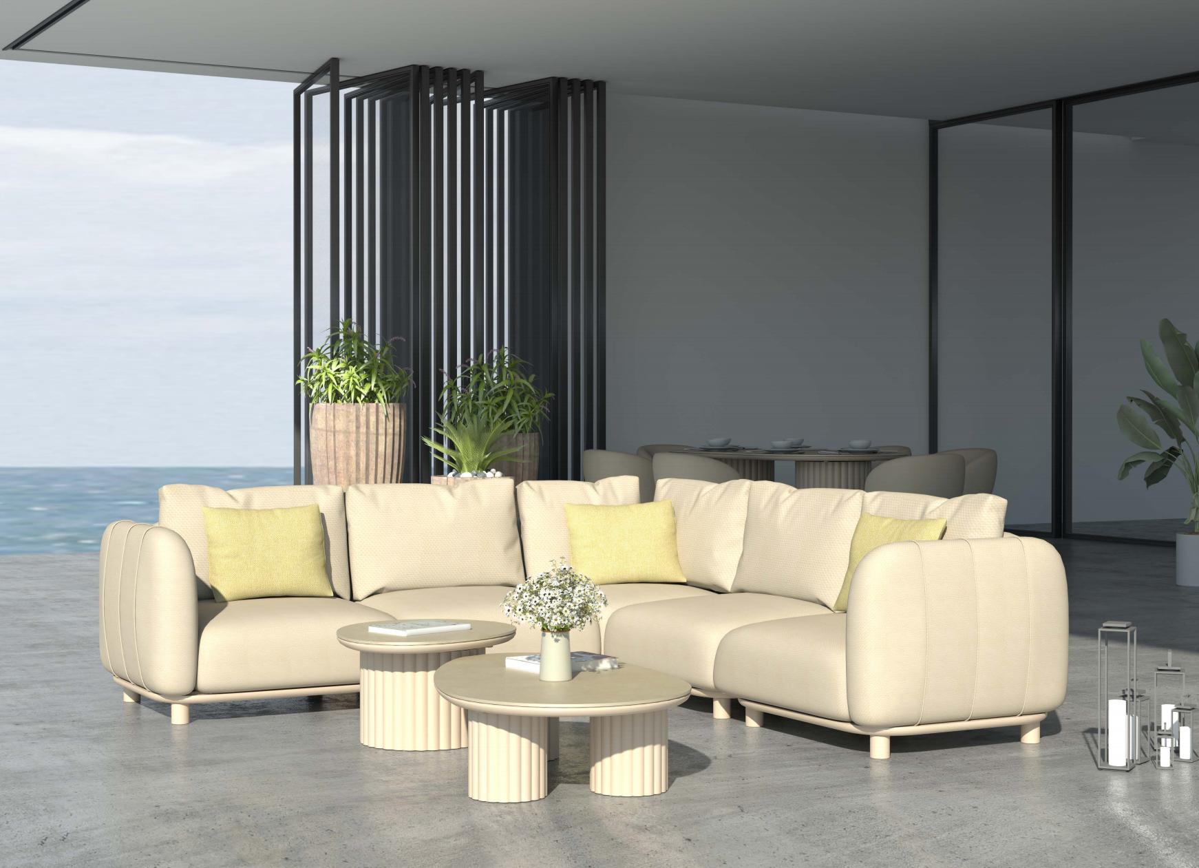 SV-N0008 Aluminum Modular Outdoor Corner Sofa Set