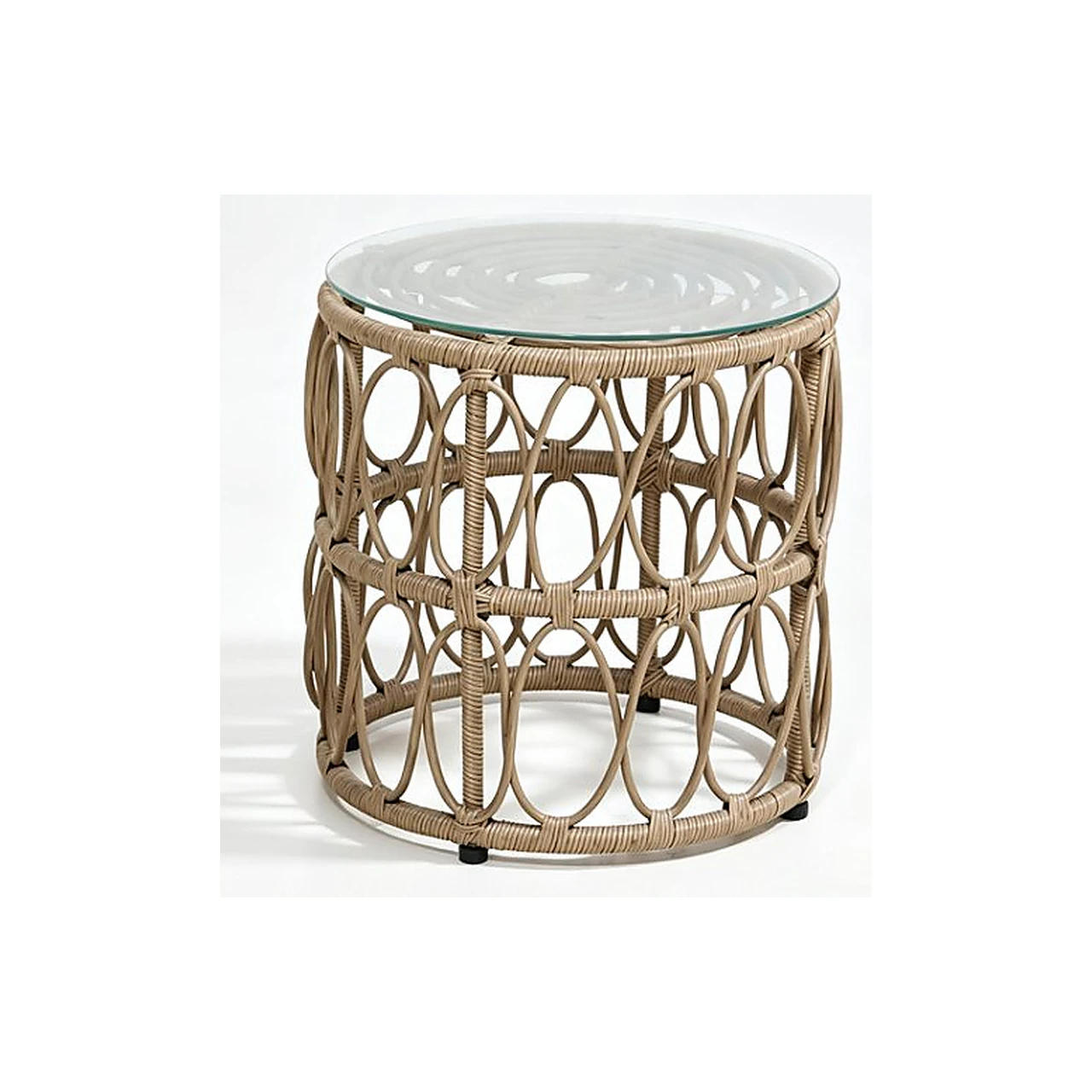 SV-S0014 Woven-Style Drum Side Table