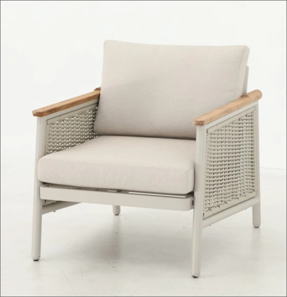 SV-S0087 Modular Woven Outdoor Seating Collection — Lounge chair option