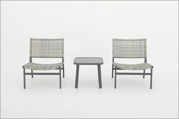 SV-S0118 Grid-Back Garden Chair Pair — Lounge chair option