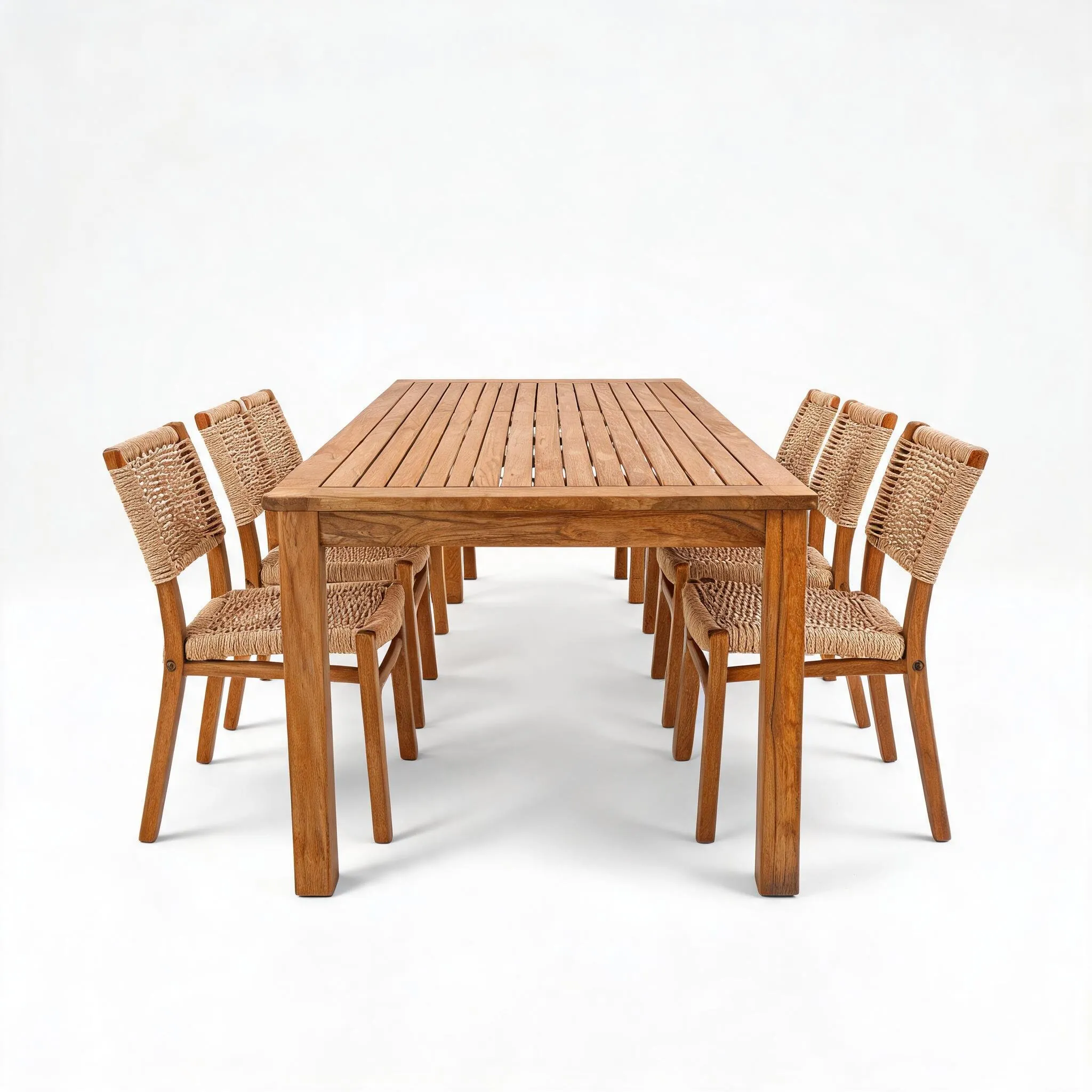 Commercial teak outdoor dining set