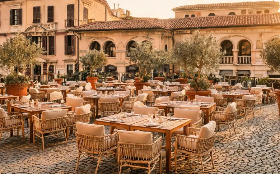 European restaurant terrace project